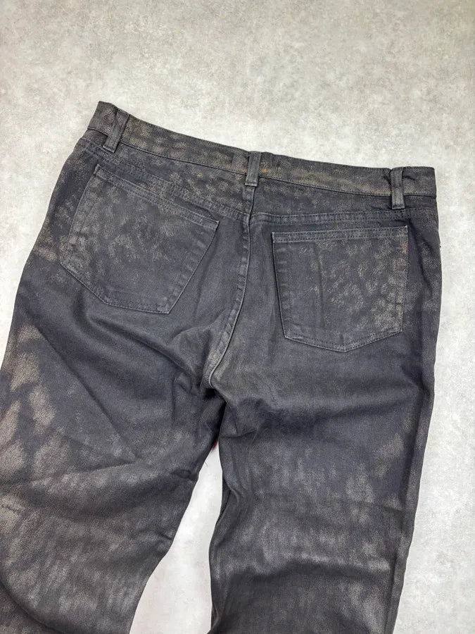 2000s Roberto Cavalli Black Obscure Washed Denim Jeans XnMHmqd 6