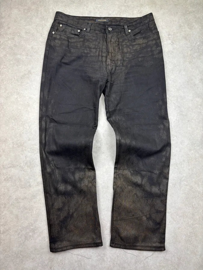 2000s Roberto Cavalli Black Obscure Washed Denim Jeans XnMHmqd 0