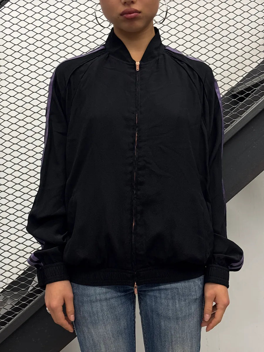 SS2003 Gucci Black Silk Purple Stripe Light Jacket by Tom Ford ecGVYtRF 1