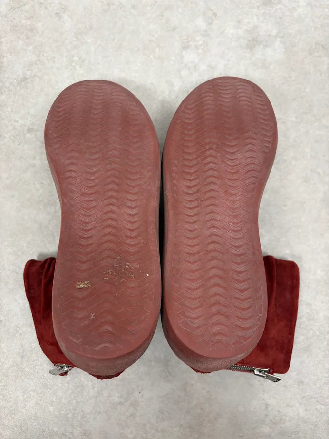 The Last Conspiracy Red Suede Leather Oxblood Boots vLHEYIw 6