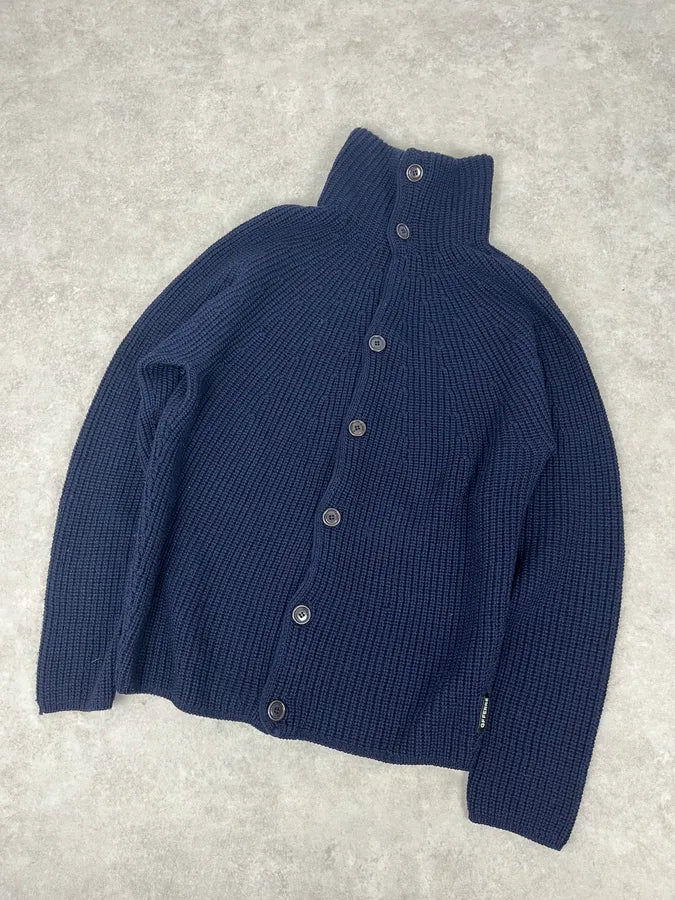 Gianfranco Ferré Navy Wool Buttoned Cardigan Sweater tTKvxhd 4