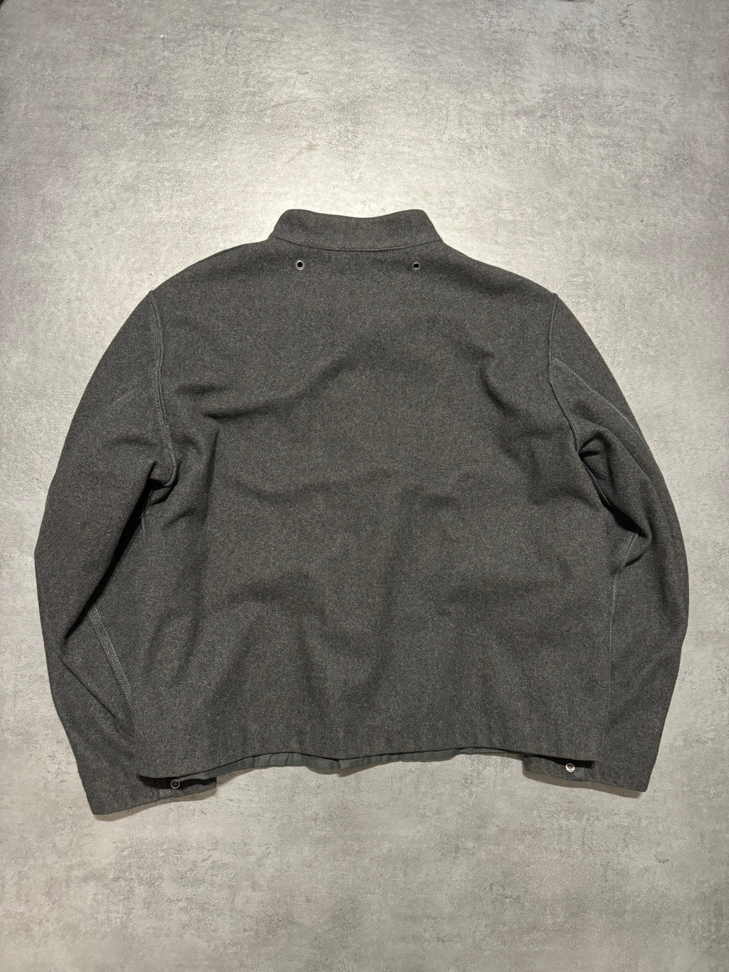 1990s Stone Island Grey Reversed Effect Mao Jacket (M) - 7