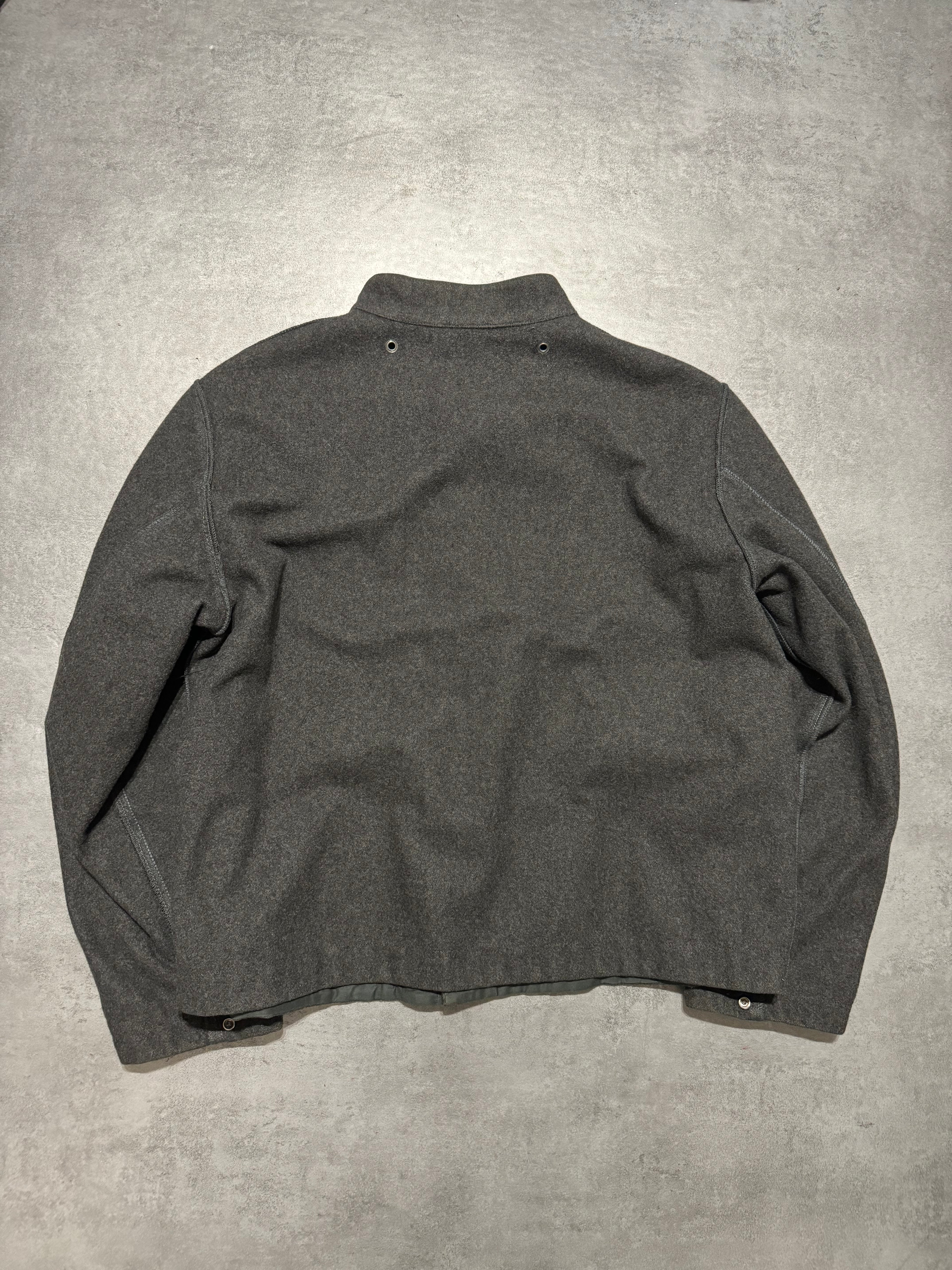 1990s Stone Island Grey Reversed Effect Mao Jacket (M) - 7