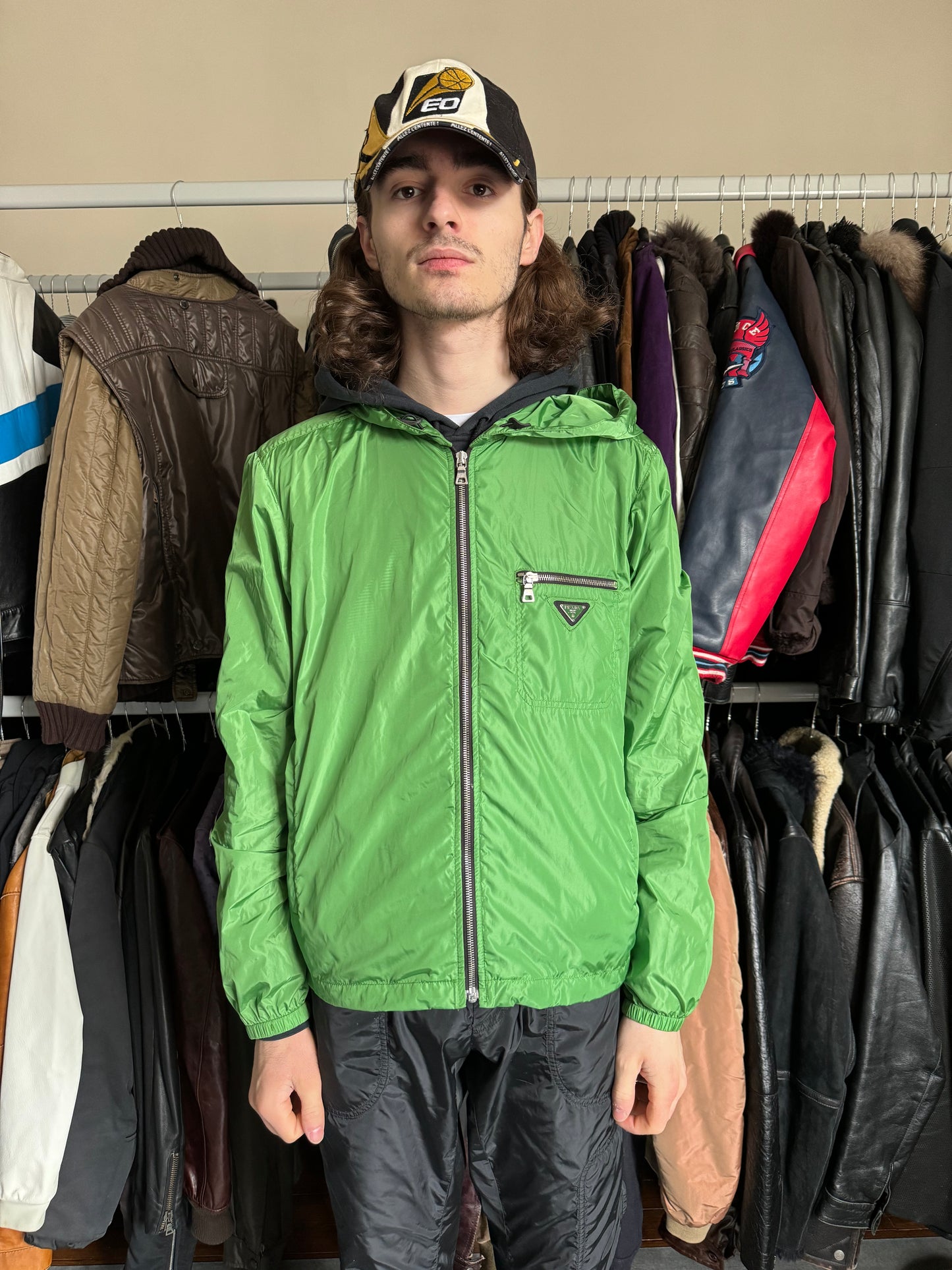 Green prada jacket hotsell