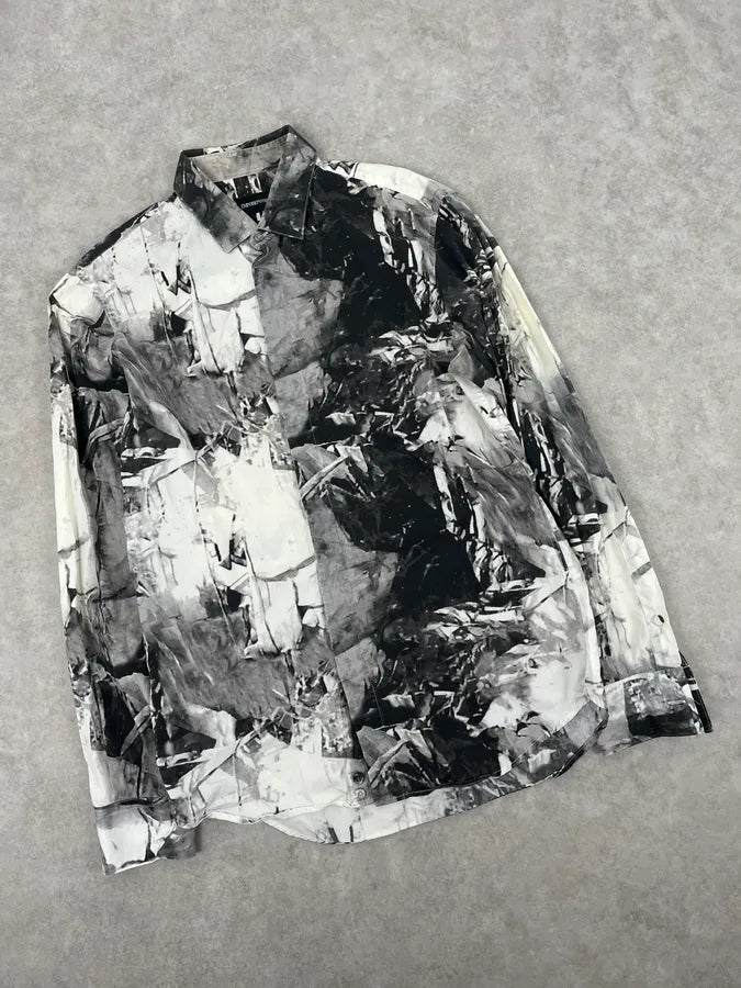 Emporio Armani Abstract Black & White Shirt rtNVDaF 3