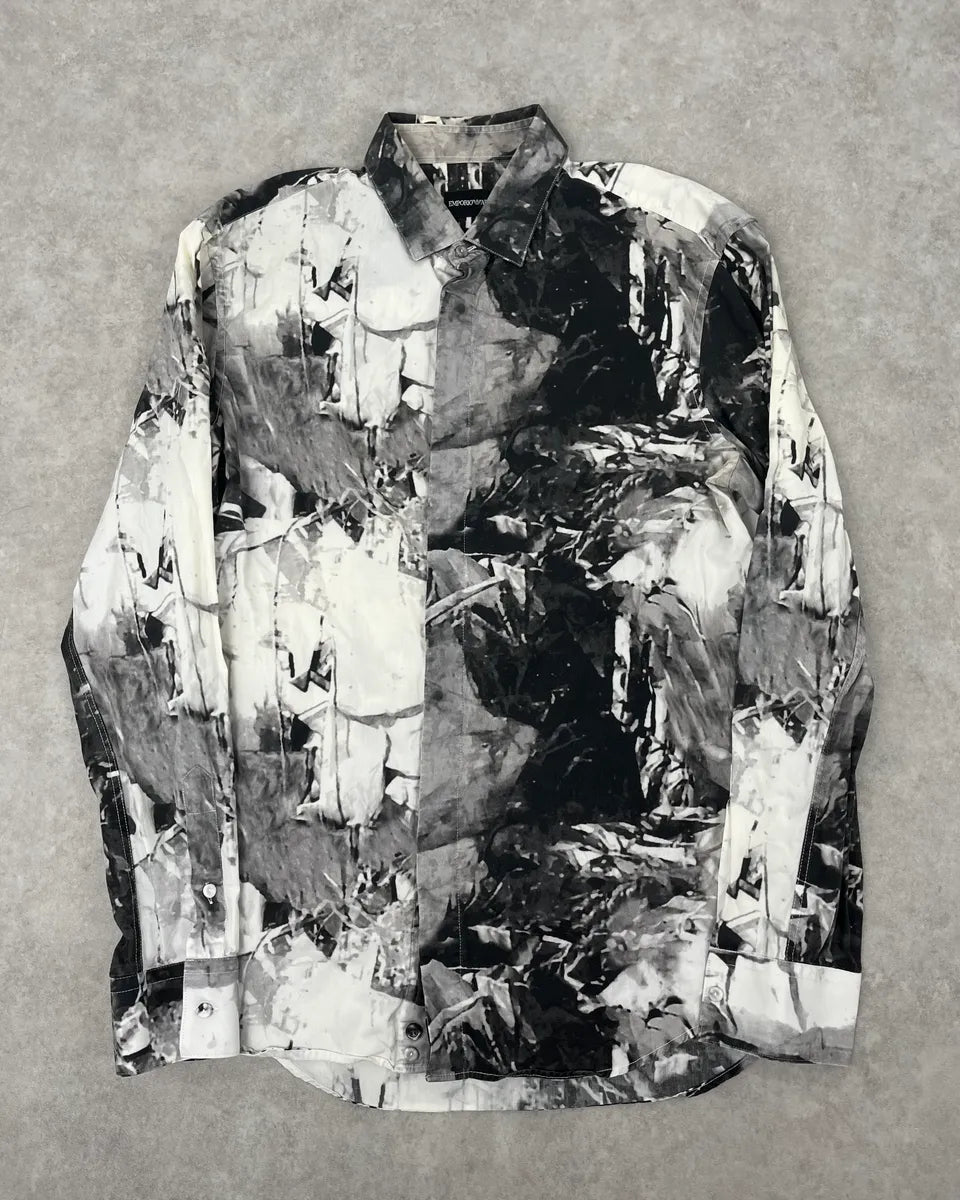 Emporio Armani Abstract Black & White Shirt rtNVDaF 0