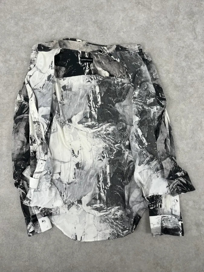 Emporio Armani Abstract Black & White Shirt rtNVDaF 7