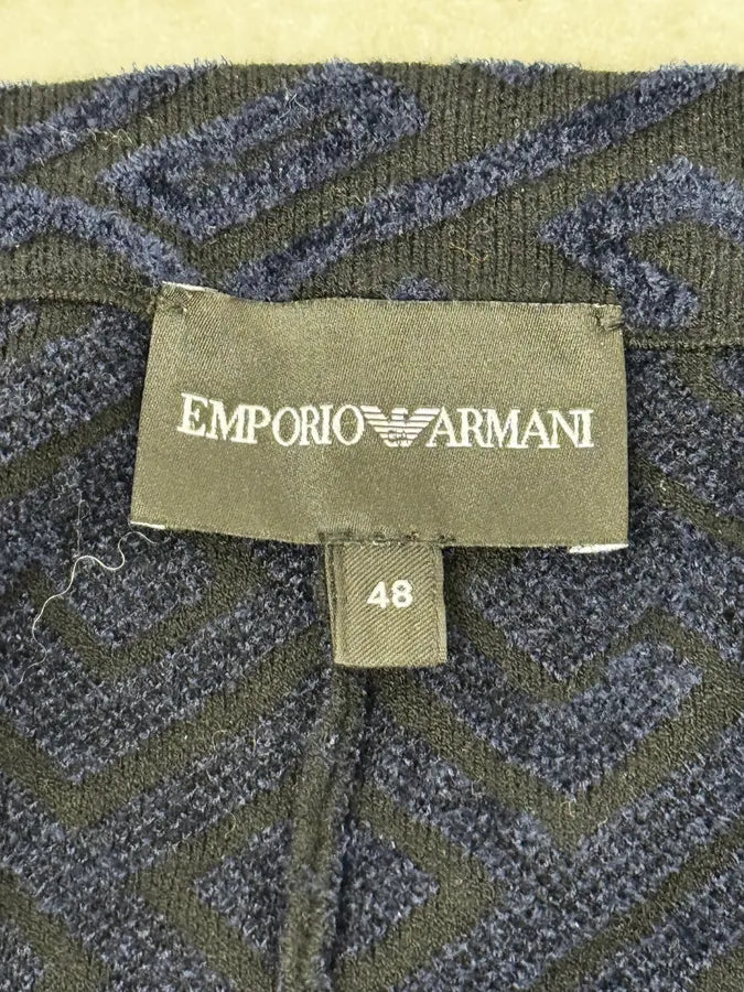 SS2023 Emporio Armani Asymmetrical Navy Textured Jacket eykFKsa 8