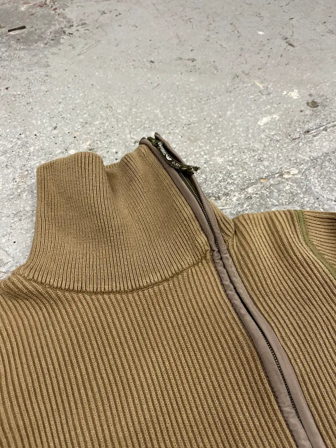 Emporio Armani Asymmetrical Wool Zip Sweater (XS) 3