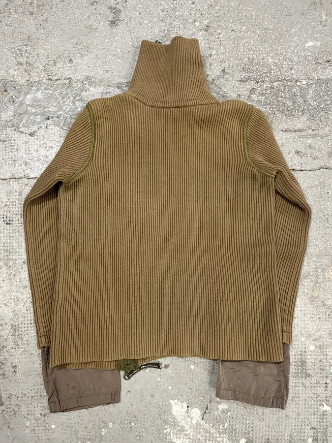 Emporio Armani Asymmetrical Wool Zip Sweater (XS) 4