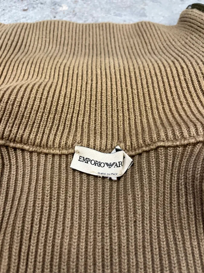 Emporio Armani Asymmetrical Wool Zip Sweater (XS) 6