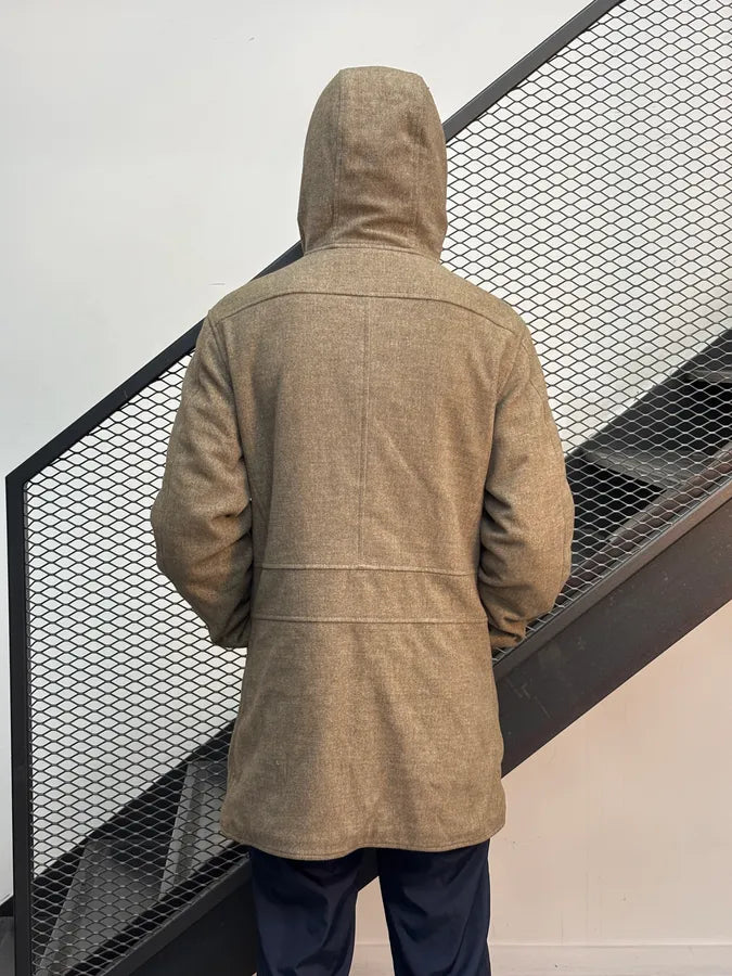 AW2008 Emporio Armani Beige Hooded Long Coat  DUZqETQ 3