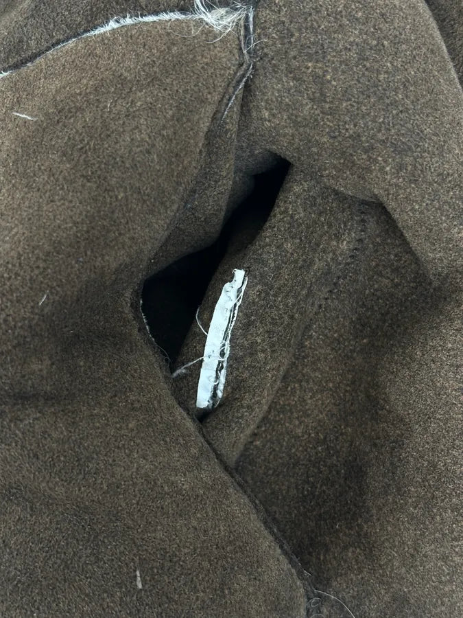 AW2003 Emporio Armani Brown Beige Shearling Fur-Lined Leather Jacket yxFuPGD 13