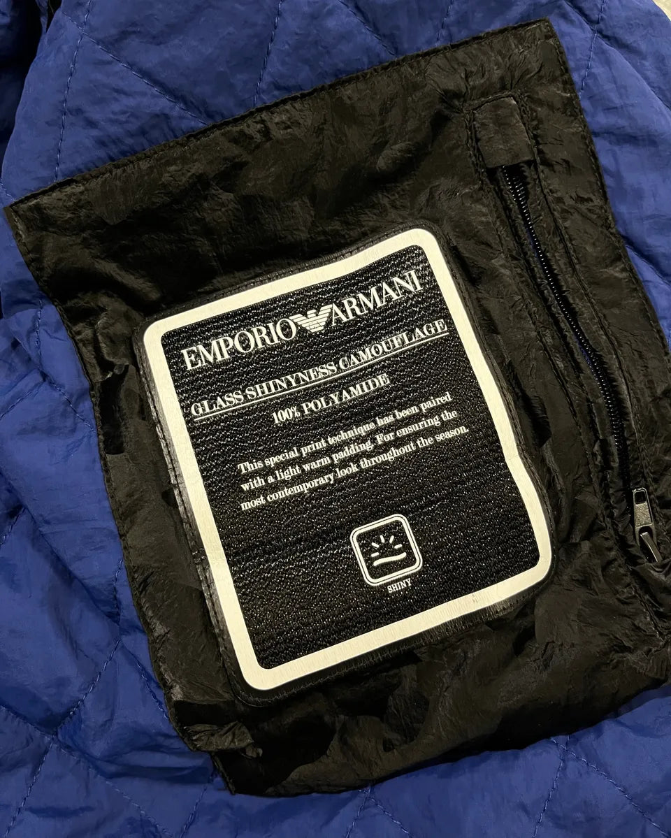 Emporio Armani Black Asymmetrical Camo Techwear Jacket wxoIoeS 9