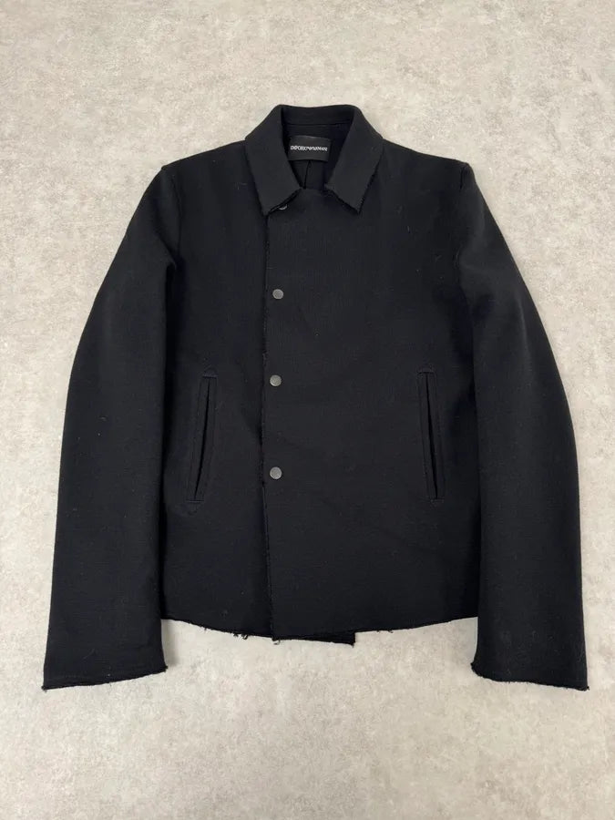 Emporio Armani Black Asymmetrical Officier Jacket kLlDrul 0
