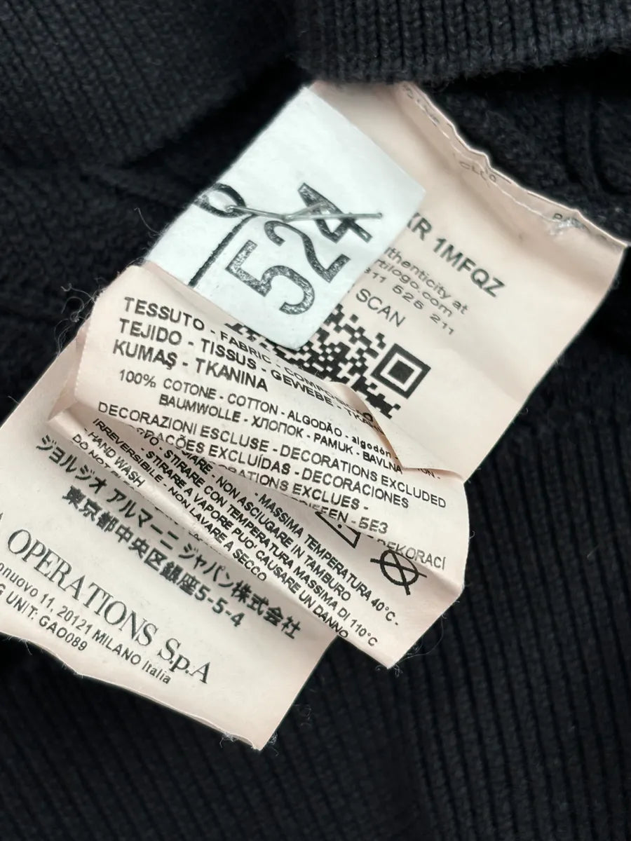 AW2022 Emporio Armani Black Textured Hoodie DicPjge 9