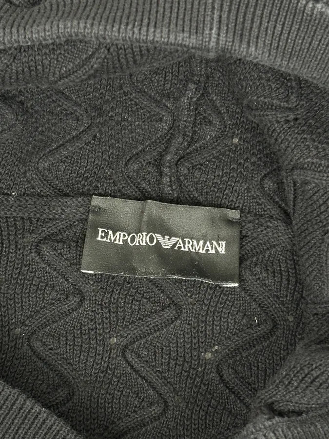 AW2022 Emporio Armani Black Textured Hoodie DicPjge 6