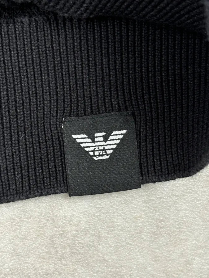 AW2022 Emporio Armani Black Textured Hoodie DicPjge 7
