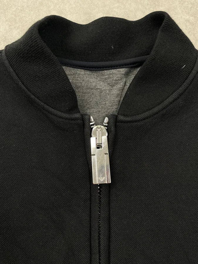SS2014 Emporio Armani Black Zip-up Sweater smCmpin 6