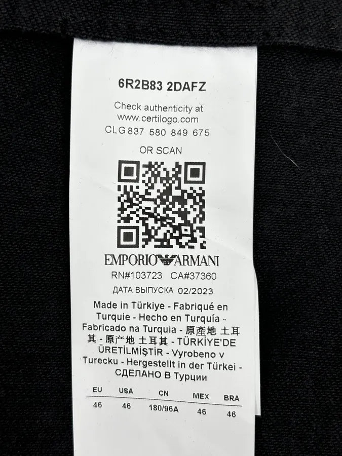 SS2023 Emporio Armani Black Denim Multi-Pocket Denim Jacket xrmErYC 11