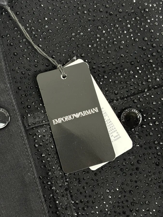 SS2023 Emporio Armani Black Denim Multi-Pocket Denim Jacket xrmErYC 10