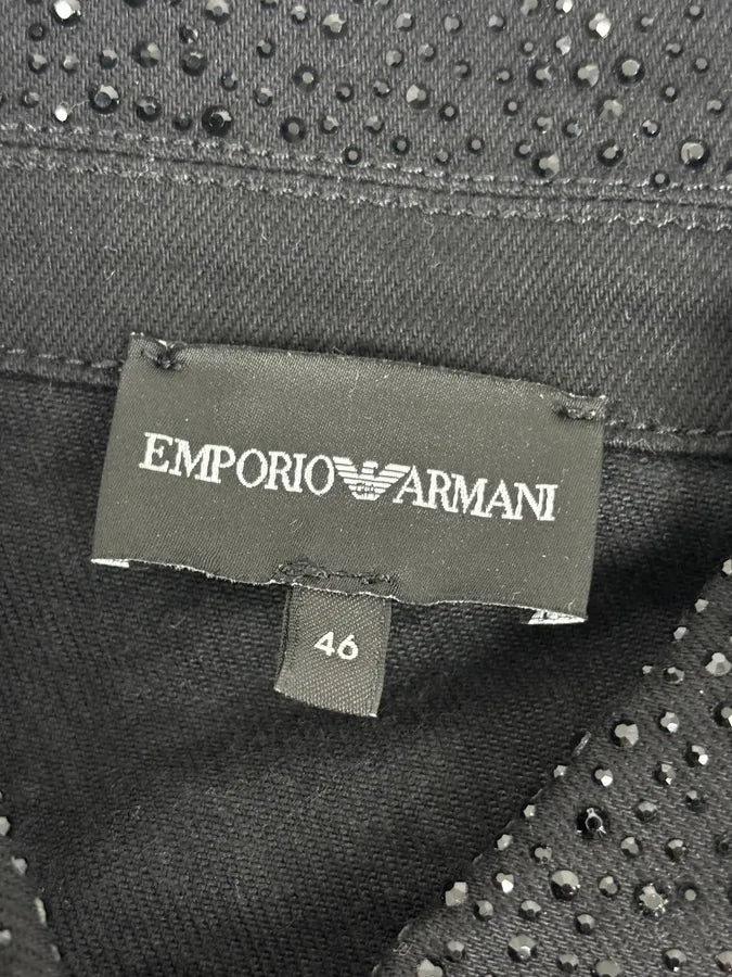 SS2023 Emporio Armani Black Denim Multi-Pocket Denim Jacket xrmErYC 9