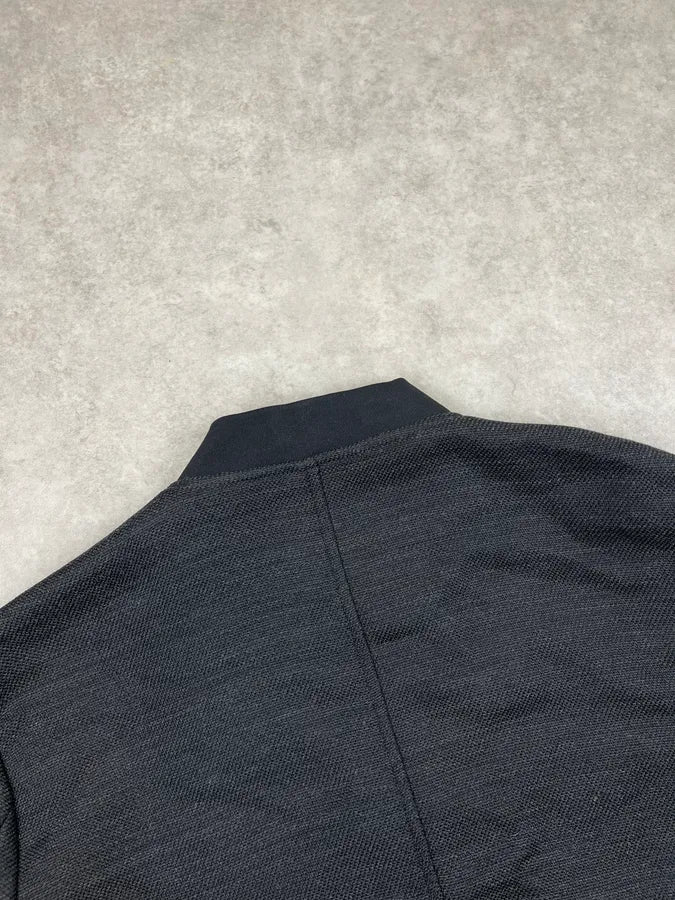 SS2015 Emporio Armani Black Hidden Fault Zip Bomber Jacket TRIkguX 8