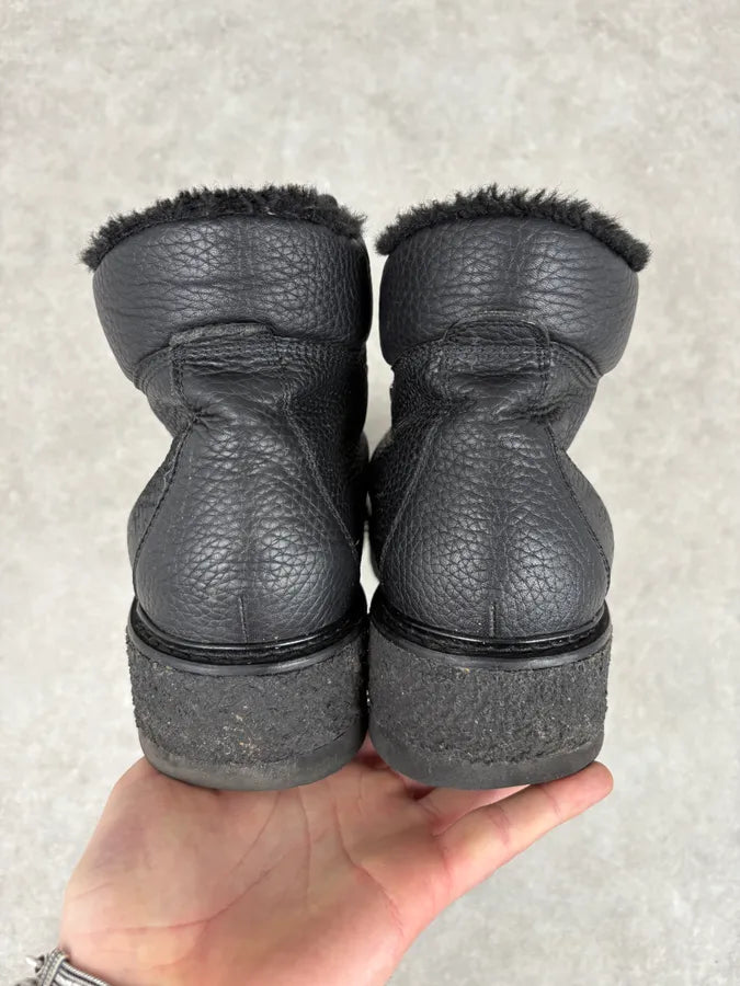 Emporio Armani Black Hiking Leather Boots rNlYxoe 5