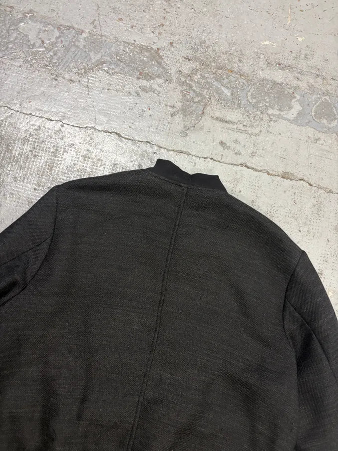 AW2015 Emporio Armani Aura Black Knit Metallic Bomber Jacket KTQhbHg 6
