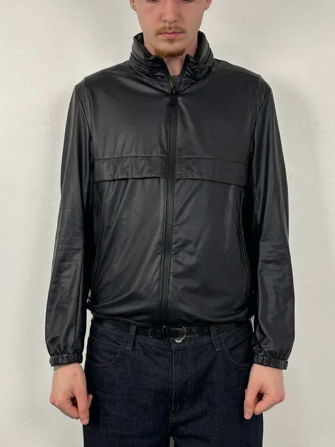 AW2020 Emporio Armani Black Nylon Stretch Hooded Light Jacket jIUEZIh 1