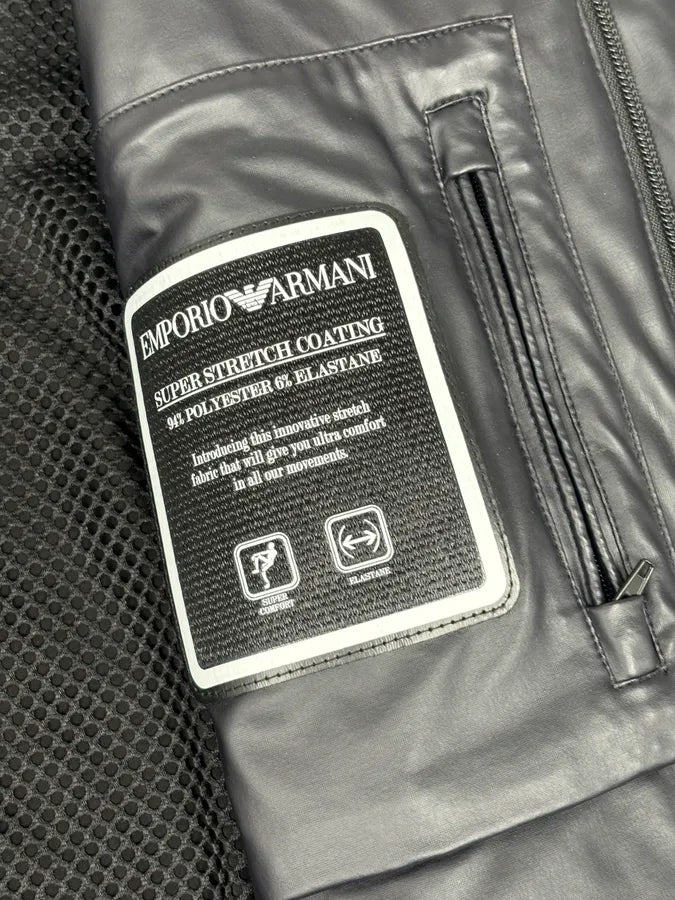 AW2020 Emporio Armani Black Nylon Stretch Hooded Light Jacket jIUEZIh 10