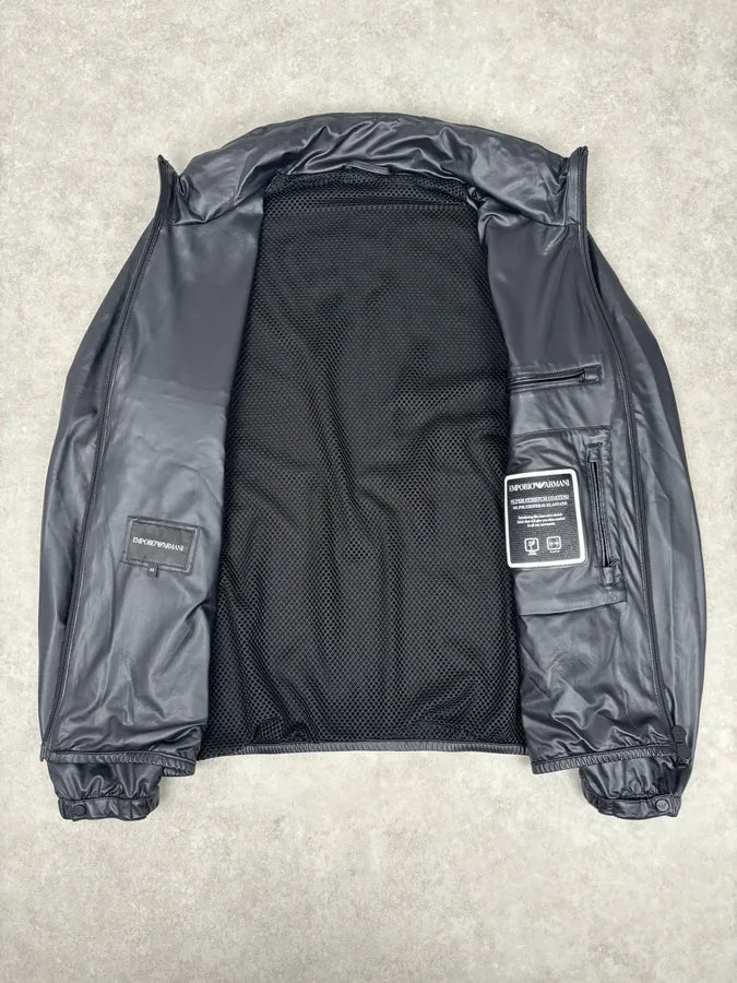AW2020 Emporio Armani Black Nylon Stretch Hooded Light Jacket jIUEZIh 6