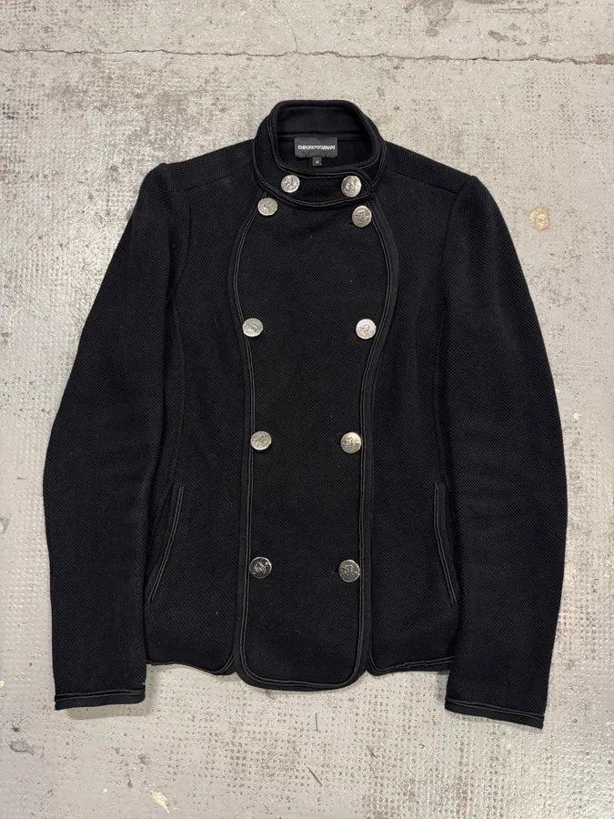Emporio Armani Black Officer Buttoned Jacket BxBcjKG 0