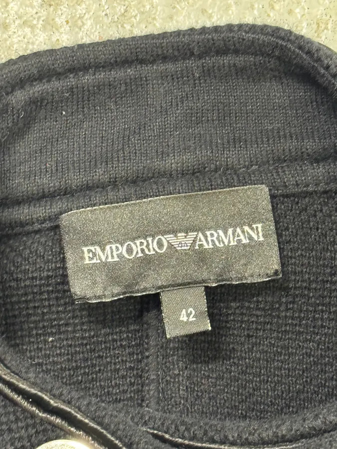 Emporio Armani Black Officer Buttoned Jacket BxBcjKG 5