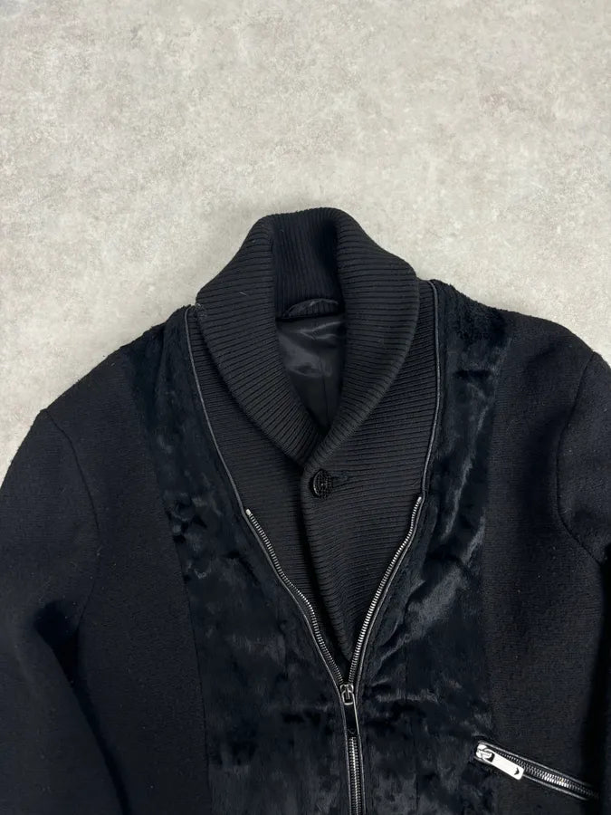 2000s Emporio Armani Black Pony Hair & Wool Jacket XzUkOms 3