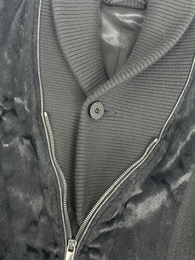 2000s Emporio Armani Black Pony Hair & Wool Jacket XzUkOms 8
