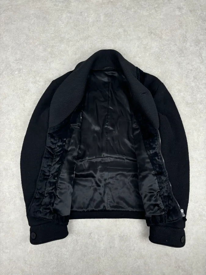 2000s Emporio Armani Black Pony Hair & Wool Jacket XzUkOms 6