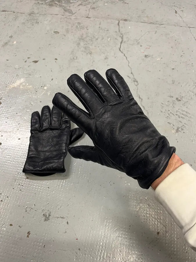 Emporio Armani Black Premium Leather Gloves VLtOsHk 0