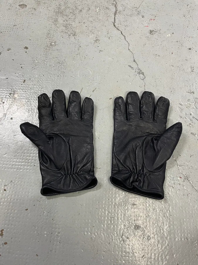 Emporio Armani Black Premium Leather Gloves VLtOsHk 4