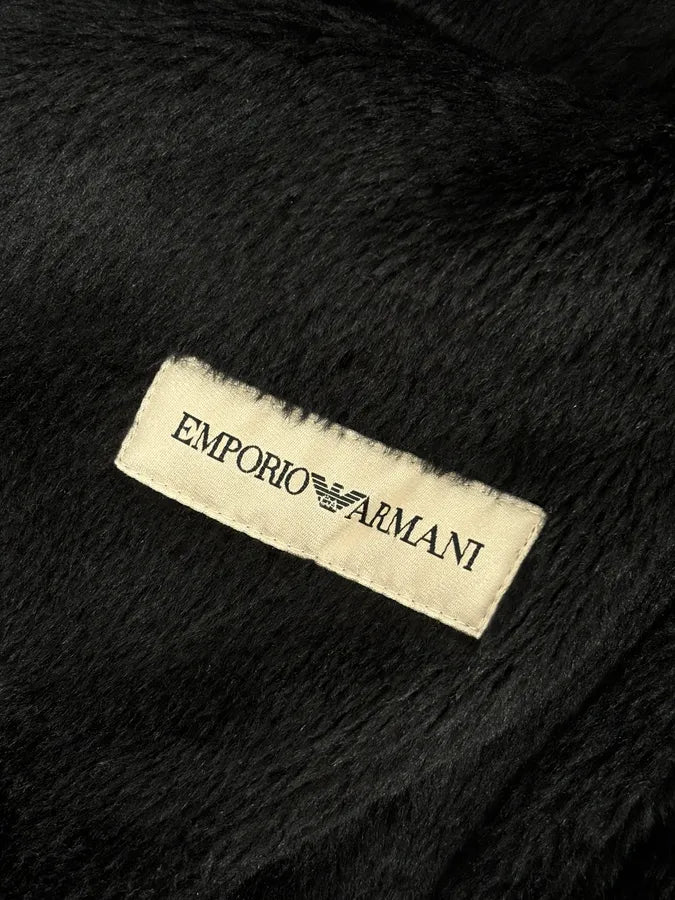 AW2001 Emporio Armani Dark Navy Shearling Tornado Zip Jacket  ZLqzWpD 11