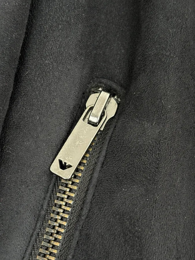 AW2001 Emporio Armani Dark Navy Shearling Tornado Zip Jacket  ZLqzWpD 10