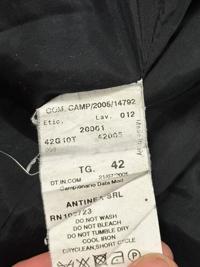 SS2006 Emporio Armani Black Ruched Wool Blazer Jacket NVXoRQU 11