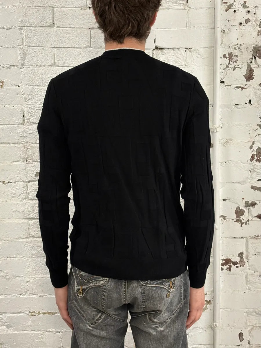 SS2020 Emporio Armani Black Squared Sweater cucYupL 2