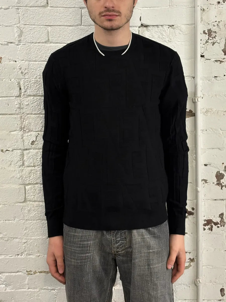 SS2020 Emporio Armani Black Squared Sweater cucYupL 1