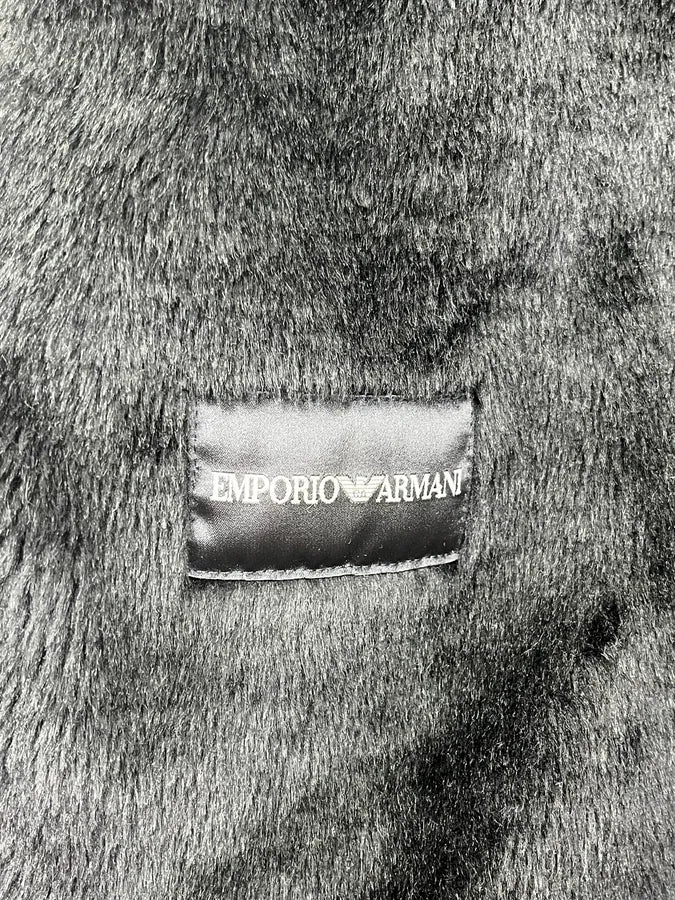 2000s Emporio Armani Black Suede Tornado Zips Fur Lined Jacket JYKrnAA 10