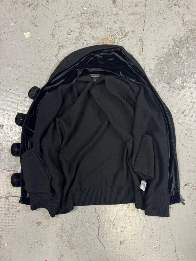 Emporio Armani Black Wool Buttoned Cardigan Jacket SVWLDBe 5