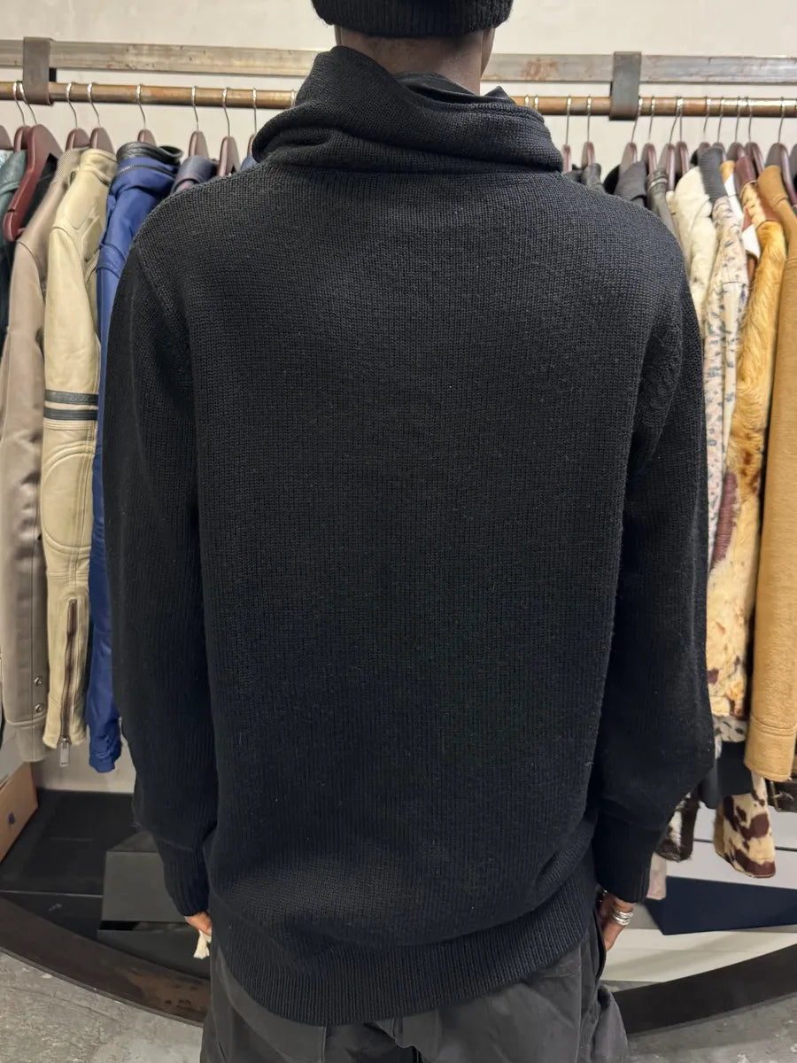 Emporio Armani Black Wool Buttoned Cardigan Jacket SVWLDBe 2