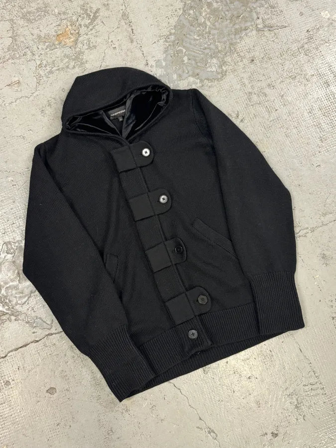 Emporio Armani Black Wool Buttoned Cardigan Jacket SVWLDBe 3