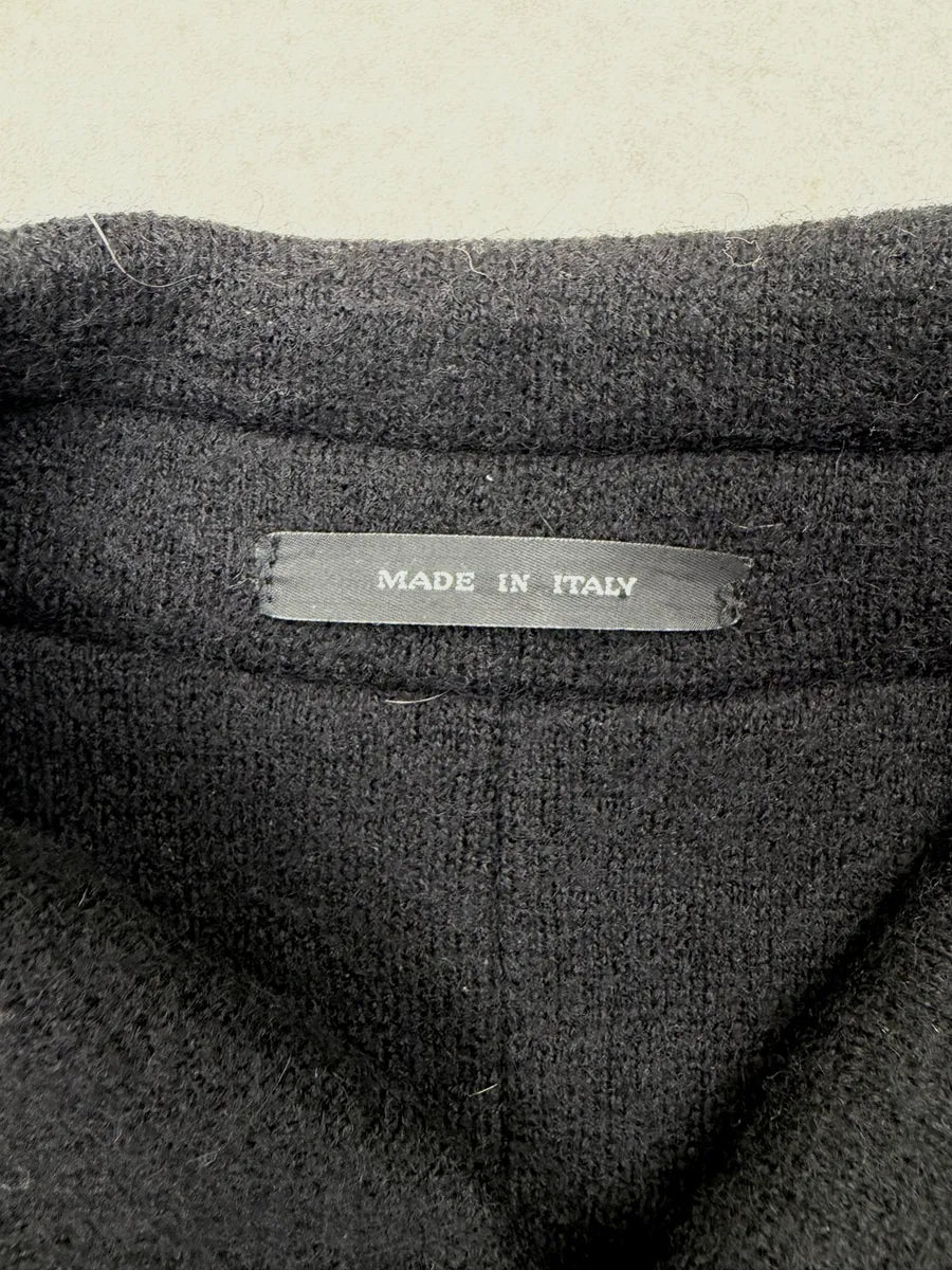 SS2015 Emporio Armani Black Wool Asymmetrical Jacket XHNOkjb 5