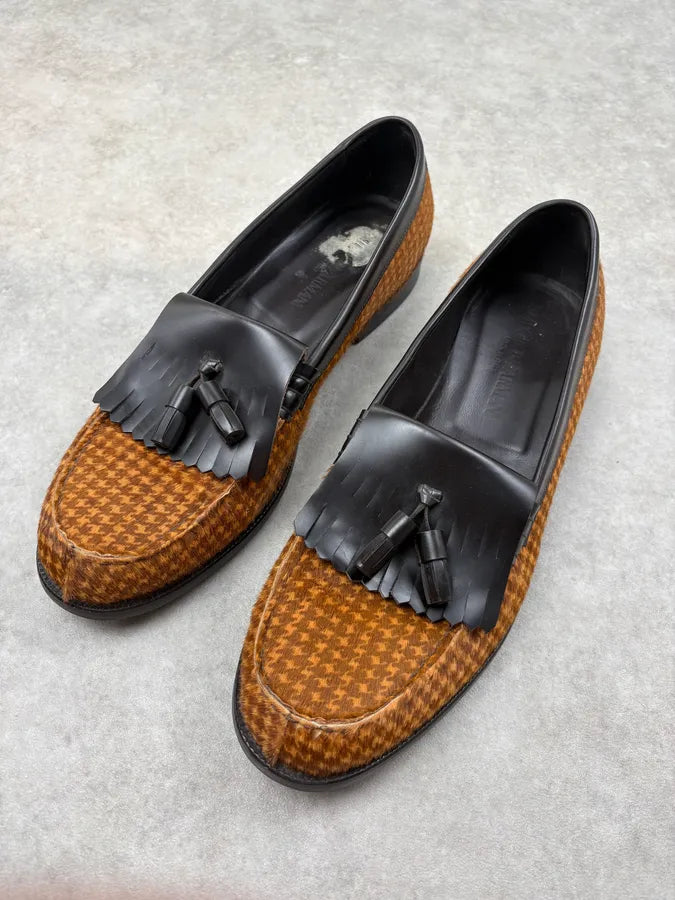 Emporio Armani Brown & Black Pony Hair Leather Loafers HEisuGs 2